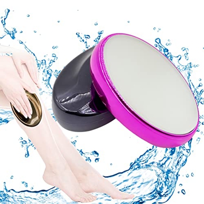 Borrador de Pelo de Cristal Crystal Hair Eraser sin dolor, Lavable y Reutilizable Depiladora de Cristal (Purple)