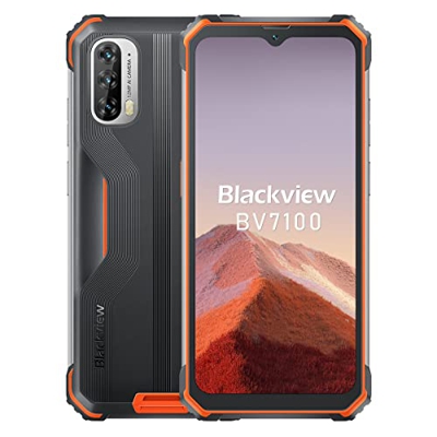 Android 12 Móvil Resistente Blackview BV7100, 13000mAh Batería, 33W Carga Rápida, IP68/IP69K Smartphone Impermeable Antigolpes, Helio G85 6GB+128GB, 6
