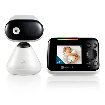 Motorola Nursery PIP1200 Vigilabebés con Cámara, Unidad de Padres de 2,8', Comunicación Bidireccional, Temperatura Ambiente, Visión Nocturna por Infra