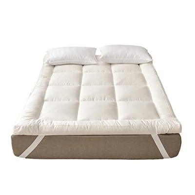 DAPERCI Twin Mattress Topper 3cm Grueso Colchoneta Cubierta Acolchado Futón Colchón Almohada Top Colchón Relleno Relleno Alternativo Sensación de Hote