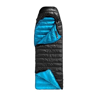 Sacos de Dormir Saco de Dormir de plumón de Ganso Blanco Sacos de Dormir cálidos de Invierno Deportes y Aire Libre (Color : CWZ400 Black L)