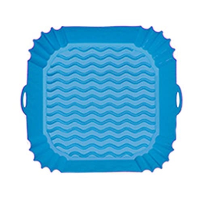 Alfombrilla cuadrada de silicona para freidora de aire con mango resistente a altas temperaturas y apta para alimentos para freidora de aire, vaporiza