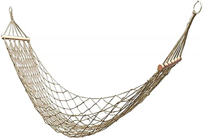 TYAGY Hamaca de Malla de Nailon portátil Red Fun Cuerda Colgante Asiento de Columpio para Camping, Viajes, relajación en el Patio Trasero, Ajuste para