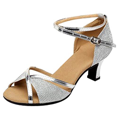 Zapatos de Baile Latino de Tacón Alto para Mujer Boca de Pescado Sandalias Romanas Fondo Suave Comodo Calzado de Danza Mujeres Zapatos Vestir de Fiest