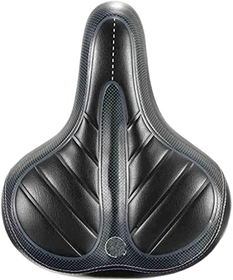Asiento para Bicicleta Sillin Bicicleta Cojín Suave de Cuero Rack Trasero Asiento Crucero Extra Sporty Soft Pad Saddle Ass Asiento Bicicleta Sillín Si