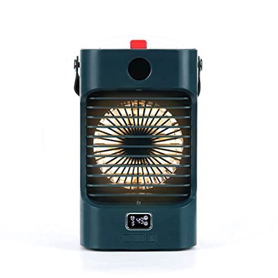 YANHUNING Ventilador Enfriador de Aire PortáTil, Enfriador de Aire USB, Mini Humidificador de Aire Acondicionado de Iones Negativos, Purificador, Luce