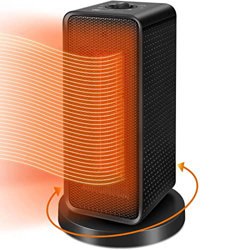 HYE Ventilador de calefacción de 1200w 3 Marchas Velocidad del Viento Pequeño Calentador agitado Alrededor de 90° Ventilador de Torre Abs (16x16x28.5c precio