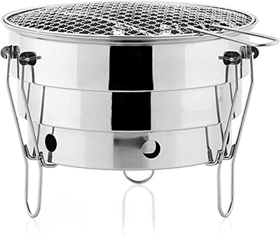 Certificación de seguridad Parrilla de barbacoa pequeña for exteriores, parrillas de carbón plegables con rejilla, parrilla de barbacoa for fumadores,