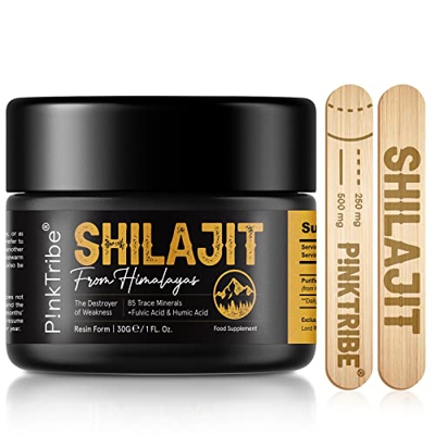 Resina Shilajit, Shilajit original del Himalaya 30 g, 100 % puro, rico en ácido fúlvico y húmico, complejo de minerales traza, vegano (Pack of 1)