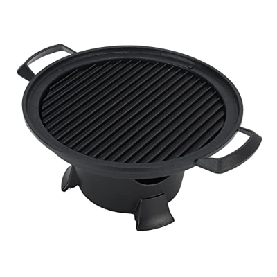 Parrilla Hibachi de Hierro Fundido, Parrilla Portátil Antiadherente de Aluminio Fundido a Presión, Parrilla Portátil de Mesa Japonesa, Parrilla de Car