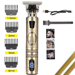 BLUE MINERY - Máquina de Cortar Pelo Profesional Cortapelos inalámbrico Hombre Cortador de Pelo Recargable con Hoja T Recortadora de Barba con 4 Peine características