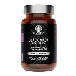 DHARMA Maca Negra Andina 100% natural | Para hombre y mujer | Extracto Equivalente a 24.000 mg de Maca Planta concentrada 20:1 con L-Arginina, Zinc, V características