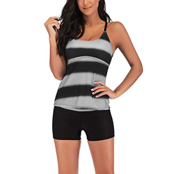 Chiatai Conjunto de trajes de baño acolchados para mujer, diseño floral, tallas grandes, trajes de baño en oferta