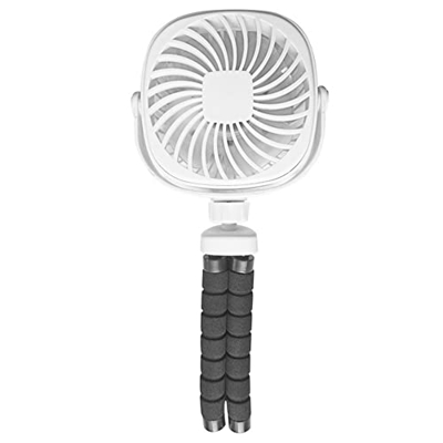 FEBIO Ventilador USB Mini Ventilador con Clip de Pulpo de Mano DiseñO de Almacenamiento Plegable FuncióN de RotacióN de 360 Clip PortáTil Ventilador E