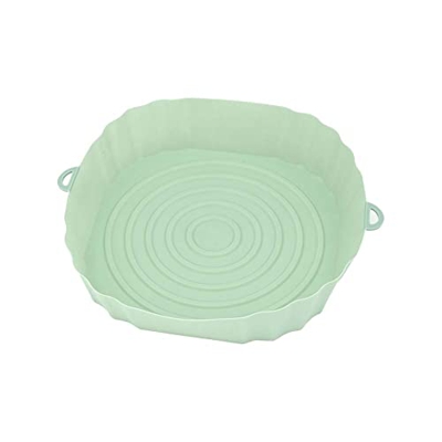 FOUTP Air Fryer Silicone Pot, Reutilizable Air Fryer Silicona, Antihaft Air Fryer Basket Silicone, Freidoras de aire caliente, Abandeja redonda para h