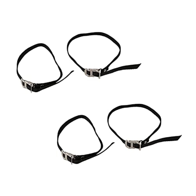 Toranysadecegumy 4 bicicletas de carretera/bicicleta de montaña pedal de repuesto Ciclo correas de pie negro nylon ajuste de seguridad