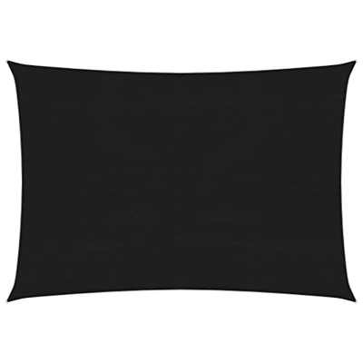 Toldo de 160 g/m Negro 3,5 x 5 m HDPE-Home & Garden Garden Garden Outdoor Living Paraguas y parasoles al aire libre