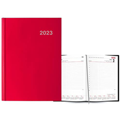 Agenda de oficina 2023 de tapa dura sin anillas, ideal para el día a día, de color surtido. Medidas 21 x 15 x 1,5 cm en oferta