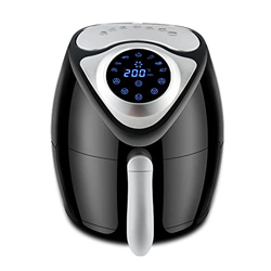 Freidoras de aire para uso doméstico Freidora de aire eléctrica de 1700 W Temporizador digital Control de temperatura Pantalla táctil sin aceite de 6, en oferta