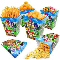 Caja de Palomitas Sonic 12 Piezas, Caja de Caramelos Cumpleaños Sonic, Bolsa de Palomitas Sonic, Caja de Fiesta de Palomitas, Contenedor de Palomitas  precio