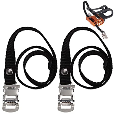 Bavokon Correas para los Dedos de los pies de la Bicicleta - Correas para Pedales de Bicicleta estática extralargas,Piezas de Repuesto universales par