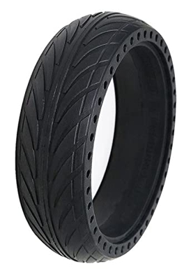 KNOKR Neumáticos sólidos eléctricos de 8 Pulgadas Delantero y sólido Trasero Piezas y Accesorios para Scooters (Color : 1PC-Black)