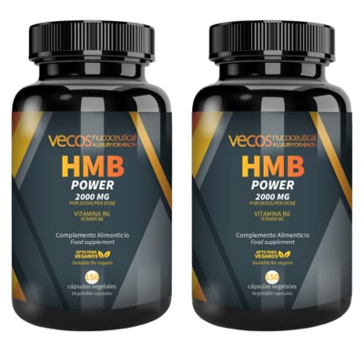 HMB puro con Vitamina B6 para Ganar Masa Muscular, Potenciar tus Músculos y Anticatabolico | Mejora el Rendimiento Deportivo | 2x 150 cápsulas | APTO 