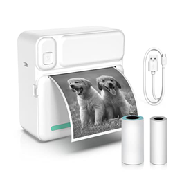 Impresora portatil, Fishoaky Impresora termica para Smartphone, Impresora Bluetooth con Rollos de Papel, Compatible con el Sistema Android de Apple pa características