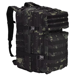 SHANNA Macutos de Senderismo,Mochila de Trekking, Mochila Táctica Militar 45L, MOLLE Paquete de Asalto Mochila de Combate para Excursionismo al Aire L en oferta