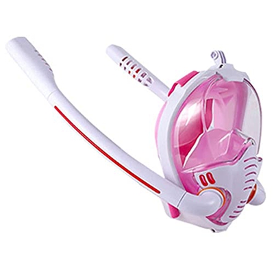 NIVOK Snorkel de Cara Completa Máscara de esnórquel de Cara Completa Respiración Segura Máscara de Buceo panorámica de 180 ° con Sistema Dry Top Tubos