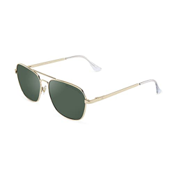 CLANDESTINE - Gafas de Sol para Hombre y para Mujer - Modelo B-Pilot 18 - Lentes de Nylon HD y Montura de Acero Inoxidable - Gold Dark Green - Talla Ú precio
