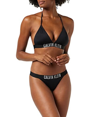 Calvin Klein Triángulo-rp Parte Superior de Bikini, Pvh Black, L para Mujer
