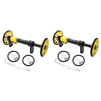 INOOMP 2 Juegos de Barra de Oro de Carga para Y Extensión Plegable Barra Telescópica de Repuesto Trasera Fácil con Soporte de Estante Ruedas de Bicicl