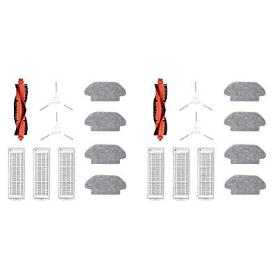 Jojomino 2 Juegos para Xiaomi Mi Robot Aspirador Mop Pro P Robot de Limpieza : STYTJ02YM, Cepillo Lateral Principal + Filtro Hepa + Paño de Fregona