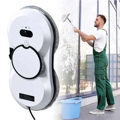 CHINHG Robot de Limpieza de Ventanas 5600PA, Gran Aspirador de succión, Robot Limpiador de Ventanas eléctrico, Robot Aspirador con Control Remoto anti