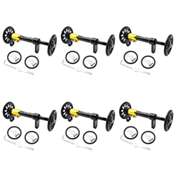 VORCOOL 6 Juegos de Soportes Easywheel Telescópicos para Accesorios Traseros Ruedas con Carga de Barra Portaequipajes Compatible con Pernos Plegables  características