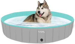 WDSF Opvouwbare Honden Zwembaden Huisdier Bad Draagbare Vouwen Hond Bad Zwemmen Bad Vijver Kids Hond Zwembad Baden Voor Grote Honden (gris, XL(160x30C precio