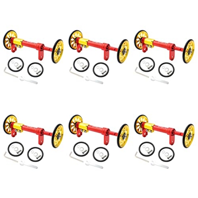 INOOMP 6 Juegos de Pernos Varilla Bicicleta Portaequipajes Telescópico de Ruedas Rojas Easywheel Soporte Plegable Rojo Accesorios Compatibles Traseros