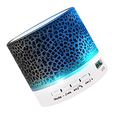 HAOTING Mini Altavoz con Luces de 7 Colores, pequeño Altavoz inalámbrico BT, Altavoz portátil Recargable para Viajes al Aire Libre, Oficina en casa