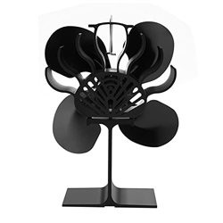 MAIES Fireplace Fan Home Fireplace 4 Blades Heat Powered Stove Fan Low Noise Electric Stove Fan Effectively Dispersing Warm Air for Fireplace Less Con en oferta