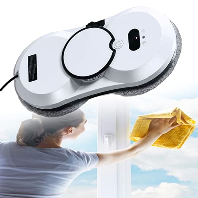 CHINHG Robot Limpiador de Ventanas con rociador de Agua automático, Aspirador de Ventanas Robot Inteligente de Limpieza de vidrios, Robot Limpiador au