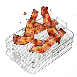 Rejilla for freidora de aire for freidora de aire Ninja Foodi, rejilla deshidratadora de 3 capas 304, rejilla for tostadas apilable, accesorios for fr características