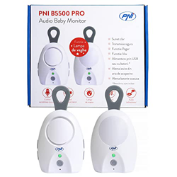 Audio Baby Monitor PNI B5500 Pro inalámbrico, intercomunicador, con lámpara de Noche, función Vox y Pager, sensibilidad de micrófono Ajustable precio