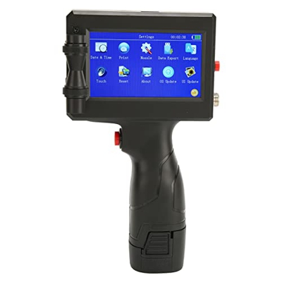 Impresora de Mano, Impresora Portátil Inteligente de Inyección de Tinta de Mano HD con Pantalla LED de 4,3 Pulgadas Máquina de Codificación de Inyecci