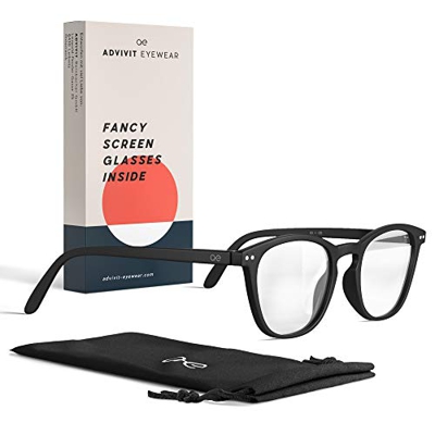 ADVIVIT Gafas originales unisex filtro luz azul | 2 colores sin fuerza | Gafas con filtroazul para pantalla del ordenador ligeras tinte – Evita vista