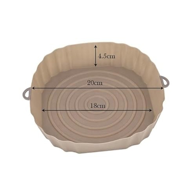 UIOO 2 uds   freidoras de Aire Horno Bandeja para Hornear Frito Pizza Pollo Cesta Mat Cuadrado Redondo reemplazo Parrilla Pan Accesorios