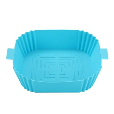 2 uds freidora de aire, olla de silicona, freidoras de aire, horno, bandeja para hornear, olla de silicona reutilizable, cesta para hornear, plato par