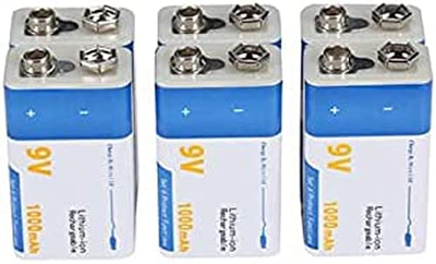 9v 1000mah Lithium-ionbatterij, Oplaadbare Micro-USB-batterijen Voor Microfoonafstandsbediening Gebruik 8 Stuks,8st