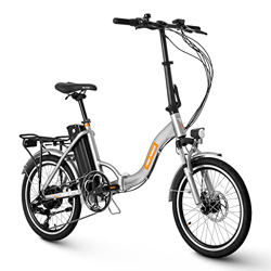 YOSE POWER Bicicleta plegable de 20 pulgadas, 36 V, 250 W, motor trasero con Shimano, 7 velocidades, bicicleta eléctrica para mujer, con batería de 36 precio