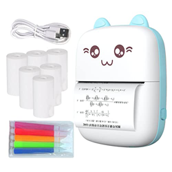 Impresora |Impresoras térmicas de bolsillo con 6 rollos de papel de impresión for teléfonos inteligentes - Impresora inalámbrica pequeña for imprimir  en oferta